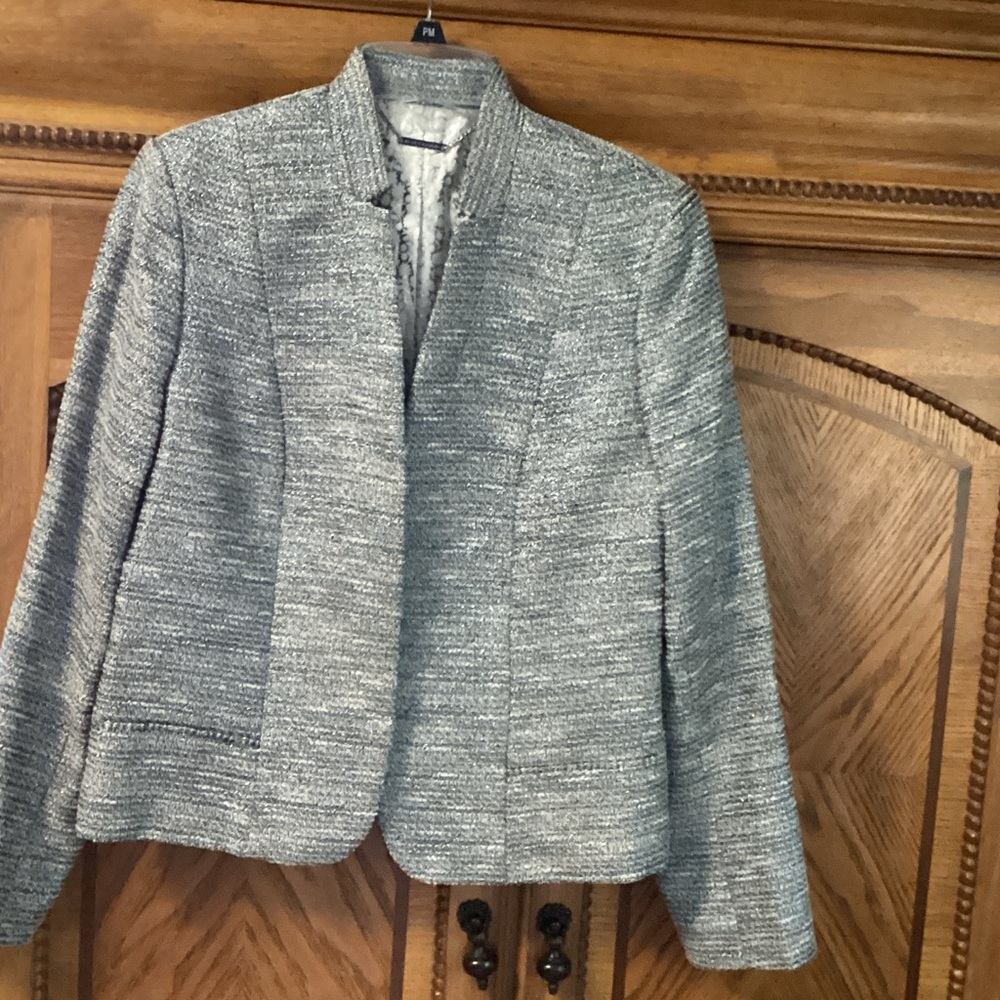 Elie Tahari Boucher Metallic Tweed Tori Blazer Size 10 US EUC, Perfect.
